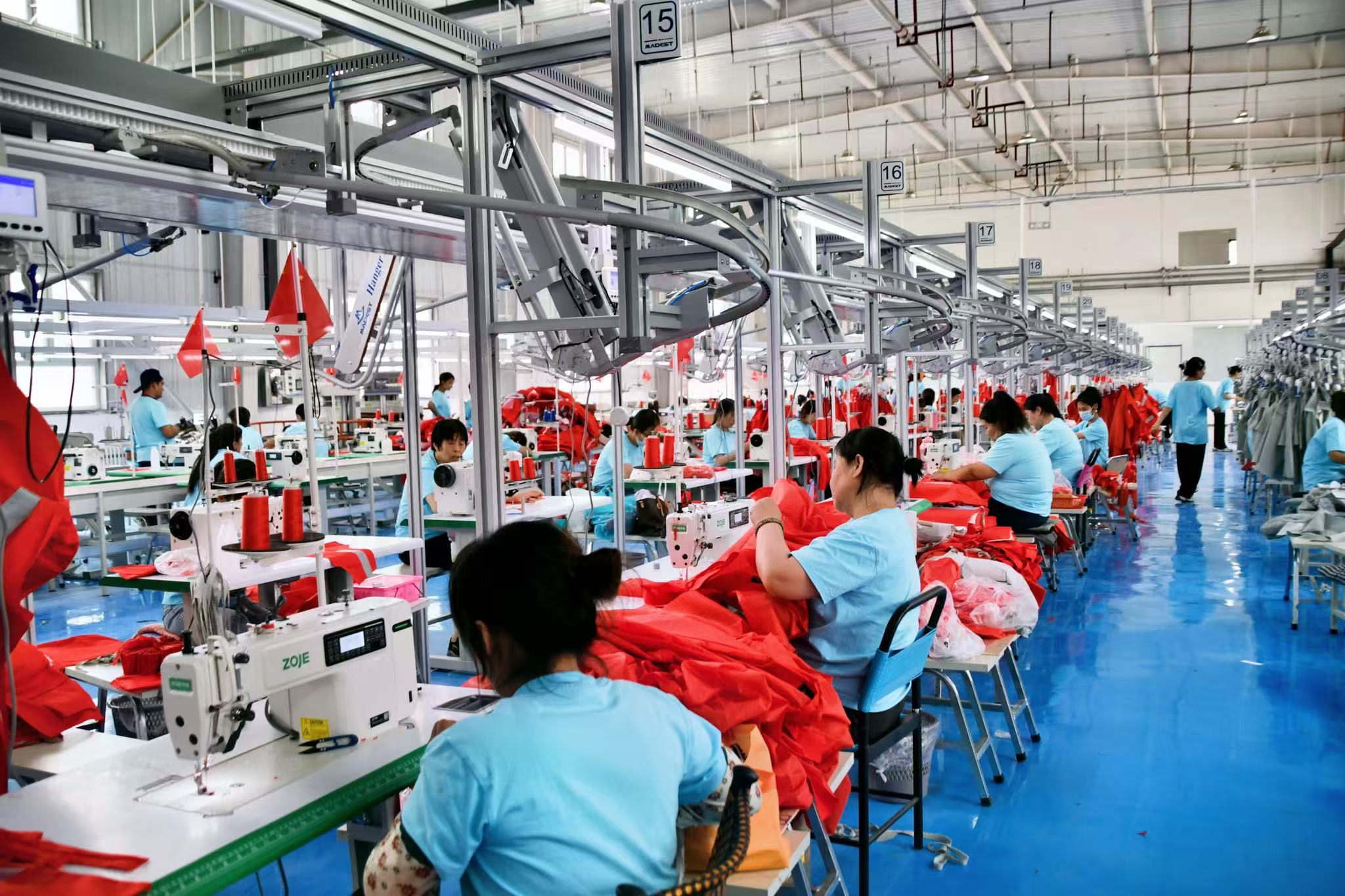 R&L Uniform factory showroom and production capability